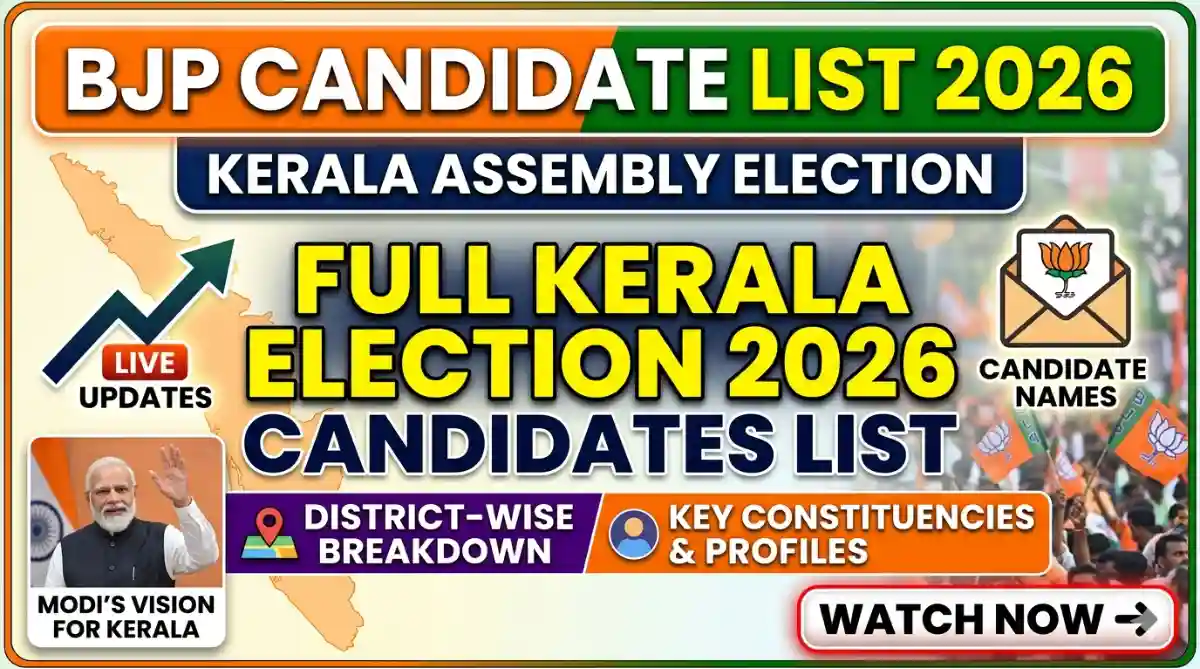 BJP Candidate List 2026 Kerala