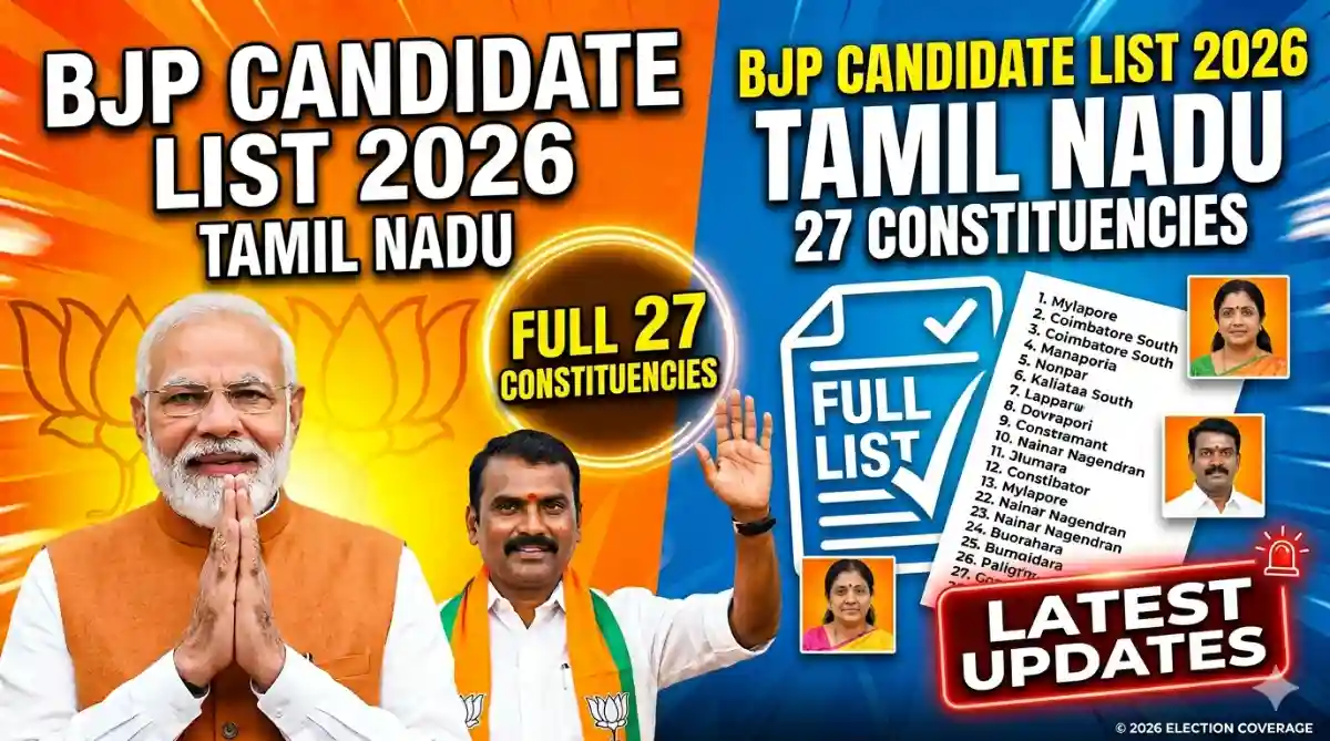 BJP Candidate List 2026 Tamil Nadu