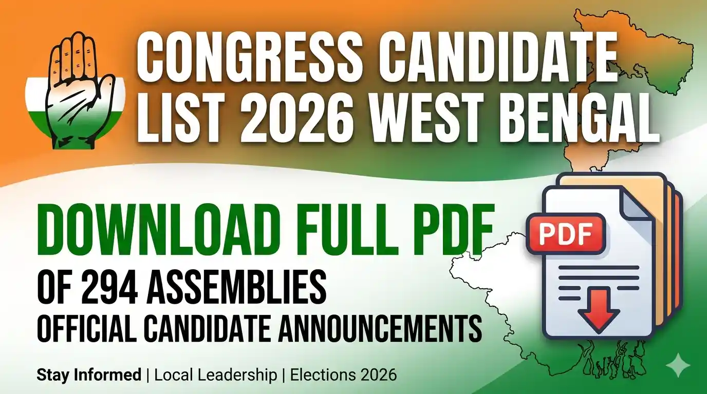 Congress Candidate List 2026 West Bengal
