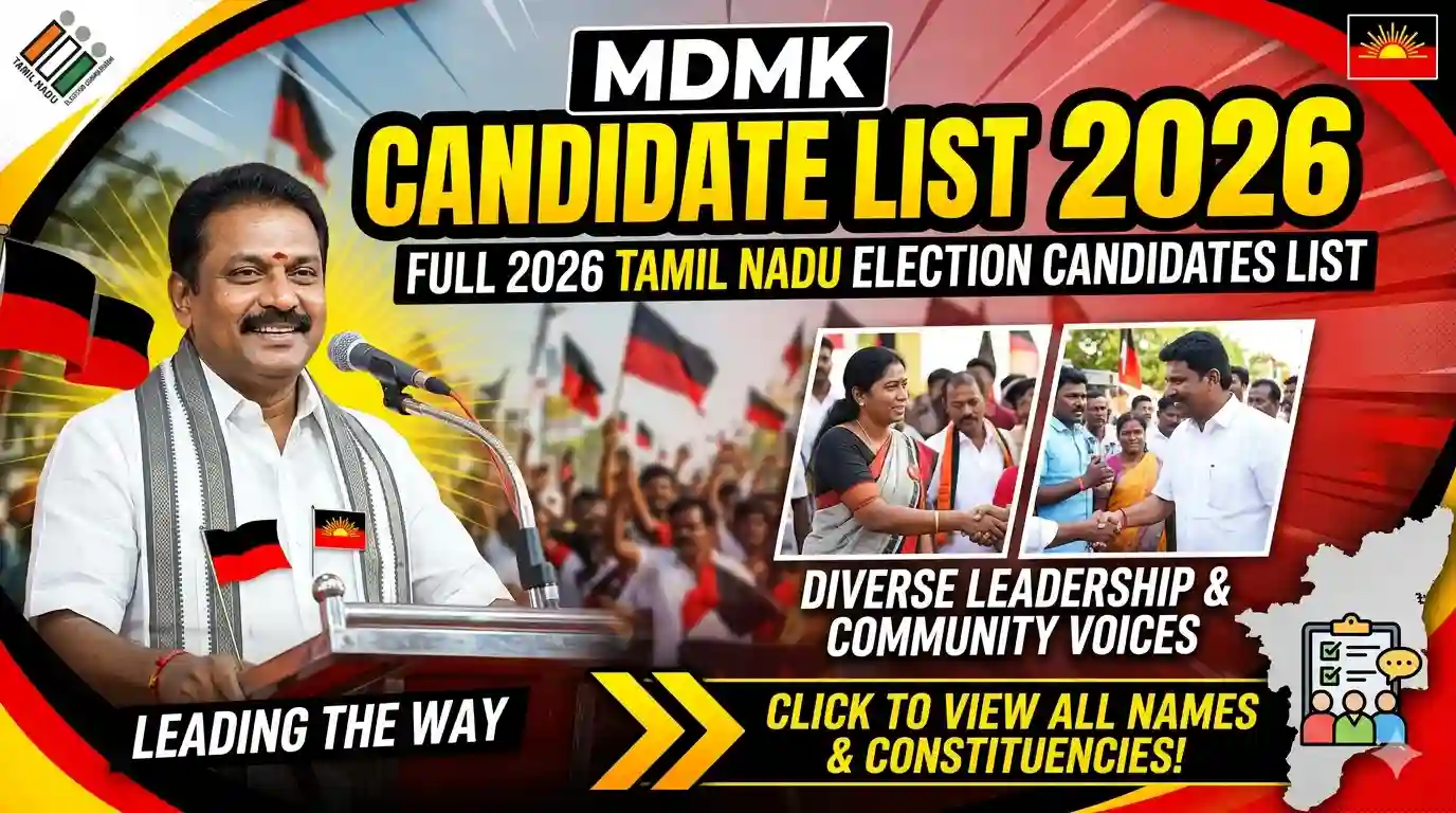 MDMK Candidate List 2026 Tamil Nadu