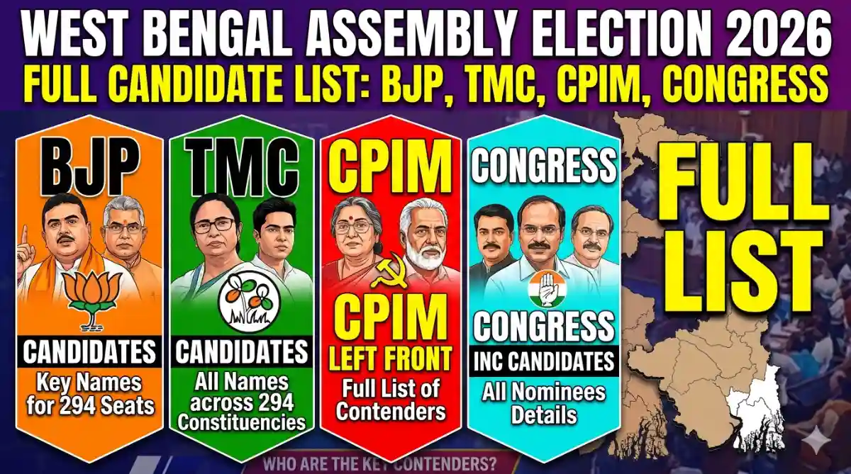 Full list of West Bengal assembly election candidates 2026".