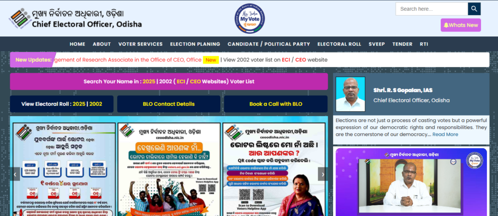 CEO Odisha Voter List 2002