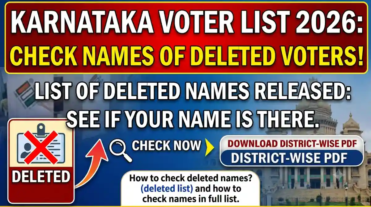 Karnataka SIR Deleted Voter List 2026